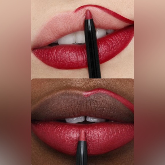 NEW [Stila] Glaze Lip Liner Crayon in Crimson (red shade), Full Size Designer! - Picture 2 of 6